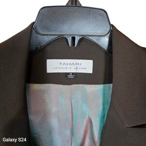 Tahari Arthur‎ S. Levine Brown Blazer Size 14 Office Career Jacket